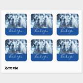 美しい馬チーム冬の写真ありがとう スクエアシール (シート)