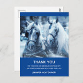 美しい馬チーム冬の写真ありがとう ポストカード (正面/裏面)