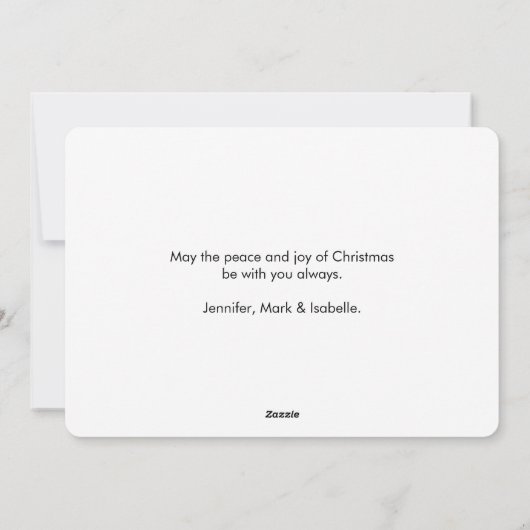 美しい馬チーム冬の写真クリスマス シーズンカード (裏面)