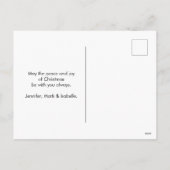 美しい馬チーム冬の写真クリスマス シーズンポストカード (裏面)