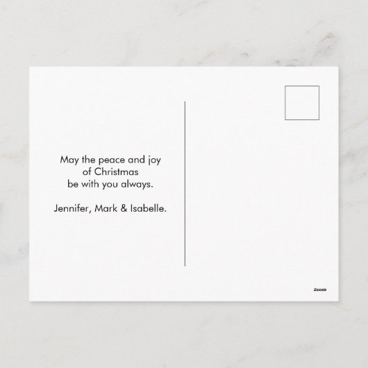 美しい馬チーム冬の写真クリスマス シーズンポストカード (裏面)