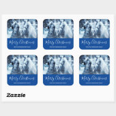 美しい馬チーム冬の写真クリスマス スクエアシール (シート)