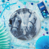 美しい馬チーム冬の写真 ペーパープレート (パーティー)