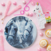 美しい馬チーム冬の写真 ペーパープレート (パーティー)