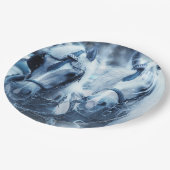 美しい馬チーム冬の写真 ペーパープレート (アングル)