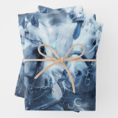 美しい馬チーム冬の写真 ラッピングペーパーシート (インサイチュ)