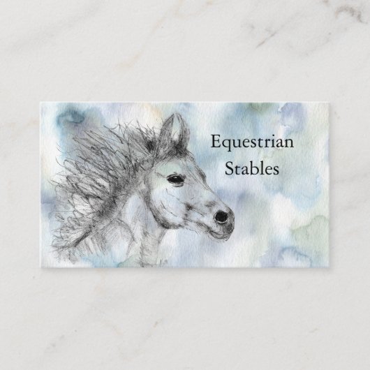 美しい馬トレーナー育成ファリアボーダーブー 名刺 (正面)