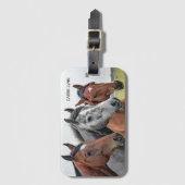 美しい馬パーソナライズされたの荷札 ラゲッジタグ (正面縦)