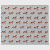 美しい馬包み紙 ラッピングペーパー (フラット)