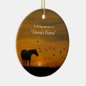 美しい馬悔やみや弔慰トリビュートメモリアル セラミックオーナメント (右)