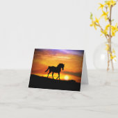 美しい馬術空白のノートカード カード (黄色い花)