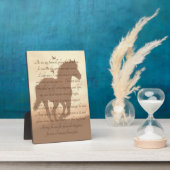 美しい馬記念詩 フォトプラーク (側面)