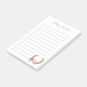 美しい馬蹄と花のアクセサリー ポストイット (アングル)