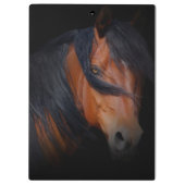 美しい馬頭のクリップボード クリップボード (裏面)