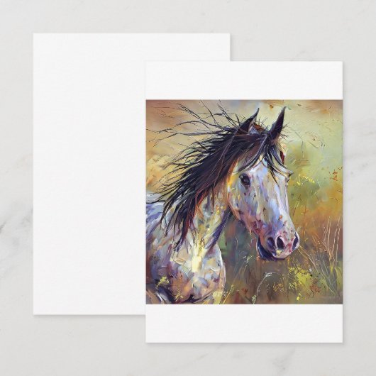 美しい馬 サンキューカード (正面/裏面)