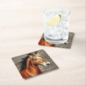 美しい馬 スクエアペーパーコースター (インサイチュ)