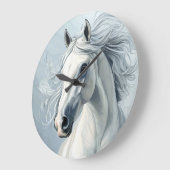  美しい馬＃1  ラージ壁時計 (傾斜)