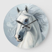  美しい馬＃1  ラージ壁時計 (正面)
