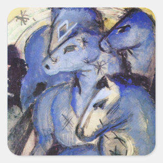 美しい馬 – Franz Marc – ブルーライダー スクエアシール