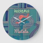 美しい驚かせるかわいくガーリーでおもしろいなキリンのグラフィック ラージ壁時計 (正面)