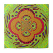 美しい驚くべきアフリカのマンダラパターンデザイン タイル (正面)