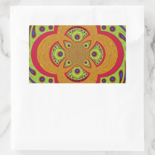 美しい驚くべきアフリカのマンダラパターンデザイン 長方形シール (バッグ)