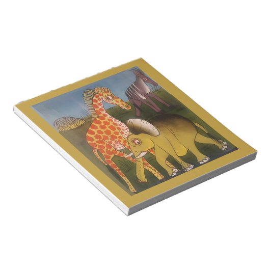 美しい驚くべきアフリカの野生動物サファリ色 ノートパッド (アングル)