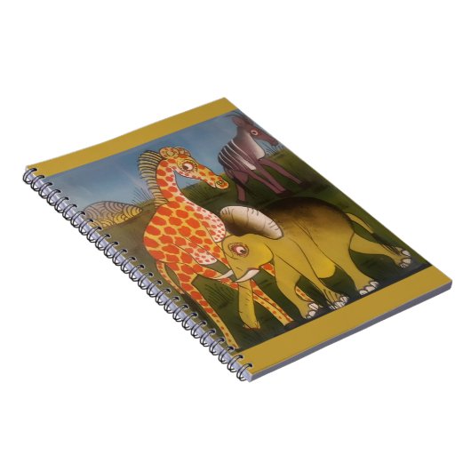 美しい驚くべきアフリカの野生動物サファリ色 ノートブック (右側)