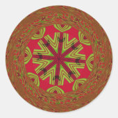 美しい驚くべきアフリカは伝統的デザイン ラウンドシール (正面)