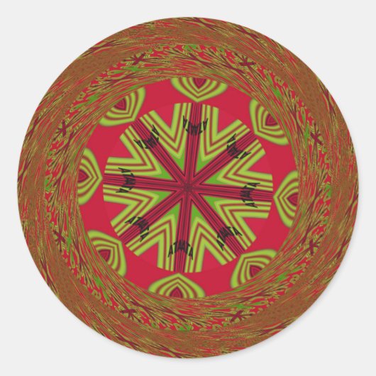 美しい驚くべきアフリカは伝統的デザイン ラウンドシール (正面)