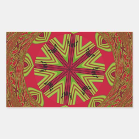 美しい驚くべきアフリカは伝統的デザイン 長方形シール (正面)