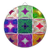 美しい驚くべきアフリカ市松模様にプリントパターン ダーツボード (正面)