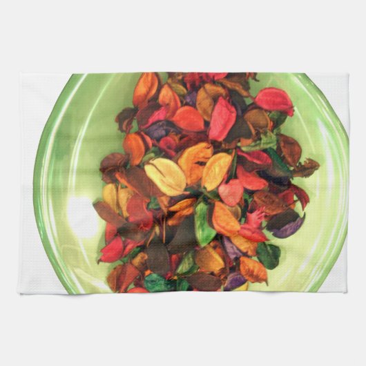 美しい驚くべきカラフルバラデザイン キッチンタオル (横)