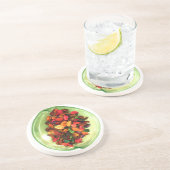 美しい驚くべきカラフルバラデザイン コースター (側面)