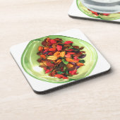 美しい驚くべきカラフルバラデザイン コースター (左側)