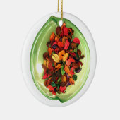 美しい驚くべきカラフルバラデザイン セラミックオーナメント (右)