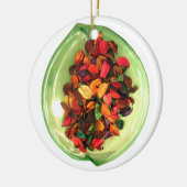 美しい驚くべきカラフルバラデザイン セラミックオーナメント (左)