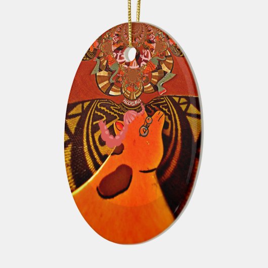 美しい驚くべきキリンはサファリ動物を愛する セラミックオーナメント (左)