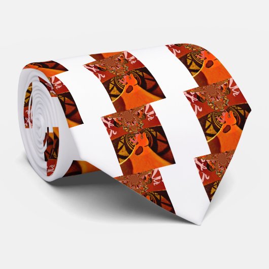 美しい驚くべきキリンはサファリ動物を愛する ネクタイ (ロール)