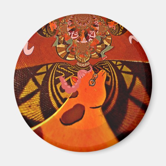 美しい驚くべきキリンはサファリ動物を愛する マグネット (正面)