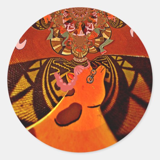 美しい驚くべきキリンはサファリ動物を愛する ラウンドシール (正面)