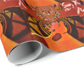 美しい驚くべきキリンはサファリ動物を愛する ラッピングペーパー (ロールコーナー)