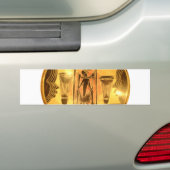 美しい驚くべきゴールデンレッド・アフリカのドラマー バンパーステッカー (車上)