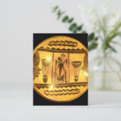 美しい驚くべきゴールデンレッド・アフリカのドラマー ポストカード (スタンド正面)