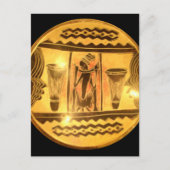 美しい驚くべきゴールデンレッド・アフリカのドラマー ポストカード (正面)