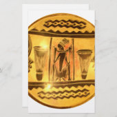 美しい驚くべきゴールデンレッド・アフリカのドラマー 便箋 (正面/裏面)