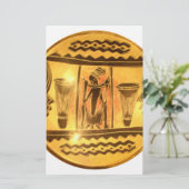 美しい驚くべきゴールデンレッド・アフリカのドラマー 便箋 (スタンド正面)