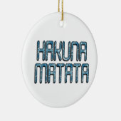 美しい驚くべきスワヒリ文字引用文デザイン セラミックオーナメント (右)