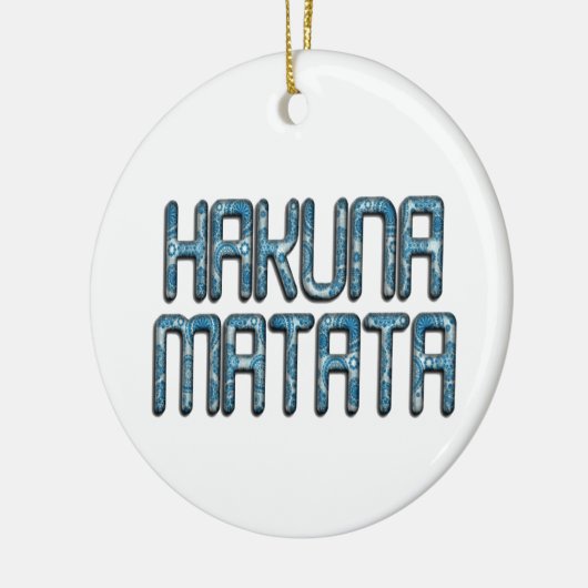 美しい驚くべきスワヒリ文字引用文デザイン セラミックオーナメント (左)