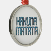 美しい驚くべきスワヒリ文字引用文デザイン メタルオーナメント (右)